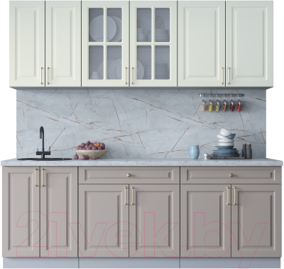 Готовая кухня Интерлиния Мила Шато 2.2А - фото
