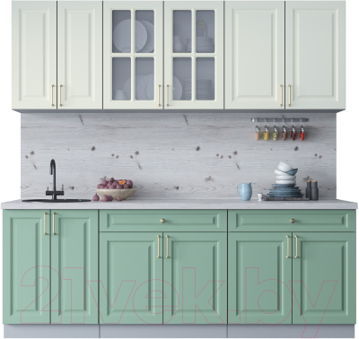 Готовая кухня Интерлиния Мила Шато 2.2А - фото