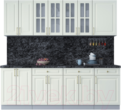 Готовая кухня Интерлиния Мила Шато 2.3А - фото