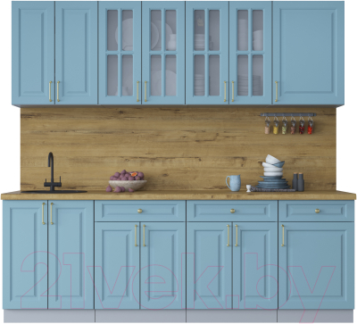 Готовая кухня Интерлиния Мила Шато 2.3А - фото