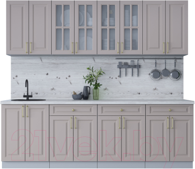 Готовая кухня Интерлиния Мила Шато 2.4А - фото