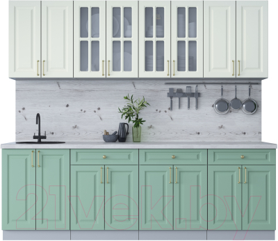 Готовая кухня Интерлиния Мила Шато 2.4А - фото