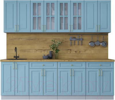 Готовая кухня Интерлиния Мила Шато 2.4А - фото