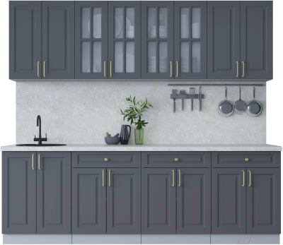 Готовая кухня Интерлиния Мила Шато 2.4А - фото