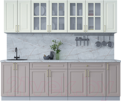 Готовая кухня Интерлиния Мила Шато 2.5А - фото