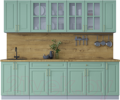 Готовая кухня Интерлиния Мила Шато 2.5А - фото