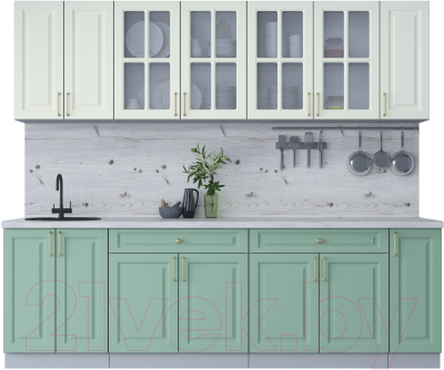 Готовая кухня Интерлиния Мила Шато 2.5А - фото