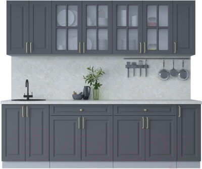 Готовая кухня Интерлиния Мила Шато 2.5А - фото