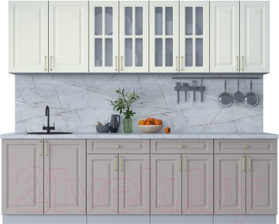 Готовая кухня Интерлиния Мила Шато 2.6А - фото