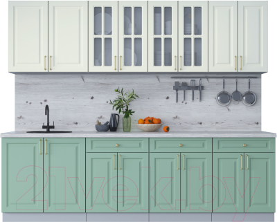 Готовая кухня Интерлиния Мила Шато 2.6А - фото