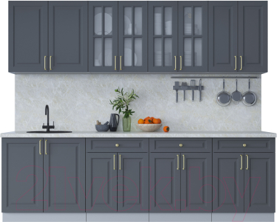 Готовая кухня Интерлиния Мила Шато 2.6А - фото