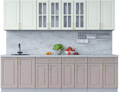 Готовая кухня Интерлиния Мила Шато 2.7А - фото