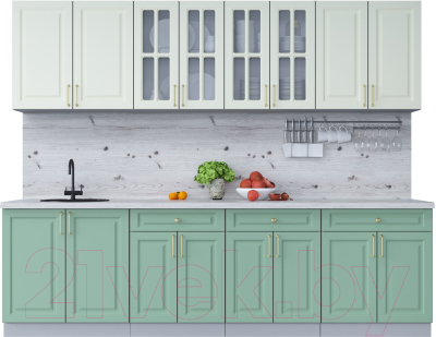 Готовая кухня Интерлиния Мила Шато 2.7А - фото