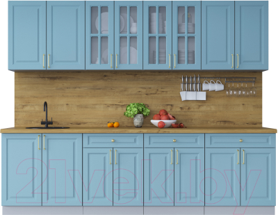 Готовая кухня Интерлиния Мила Шато 2.7А - фото