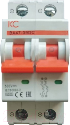 Выключатель автоматический КС ВА 47-39 2P 4A 6kA C 500В DC / 4739DC2P4A - фото