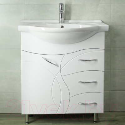 Тумба под умывальник Style Line Амелия 65см 3 ящик (для классической раковины)