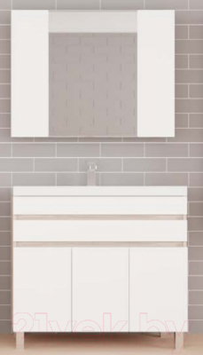 Шкаф с зеркалом для ванной Style Line Берген 100см