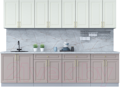 Готовая кухня Интерлиния Мила Шато 2.9А - фото