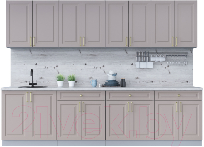 Готовая кухня Интерлиния Мила Шато 2.9А - фото