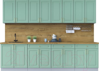 Готовая кухня Интерлиния Мила Шато 2.9А - фото