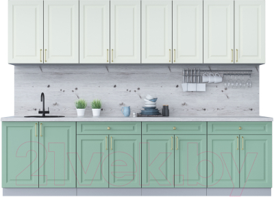 Готовая кухня Интерлиния Мила Шато 2.9А - фото