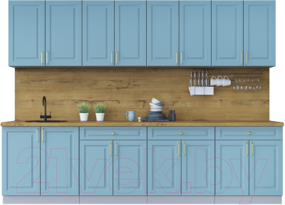 Готовая кухня Интерлиния Мила Шато 2.9А - фото