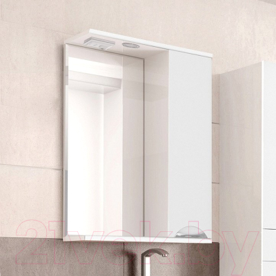 Шкаф с зеркалом для ванной Style Line Жасмин 50см (с подсветкой)