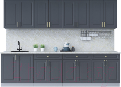 Готовая кухня Интерлиния Мила Шато 2.9А - фото