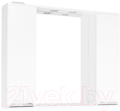 Шкаф с зеркалом для ванной Style Line Жасмин 90 (с подсветкой)