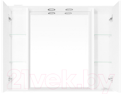 Шкаф с зеркалом для ванной Style Line Жасмин 90 (с подсветкой)