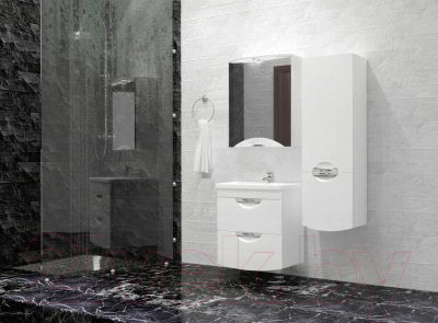 Шкаф с зеркалом для ванной Style Line Жасмин-2 55 (с подсветкой)