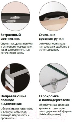 Шкаф с зеркалом для ванной Style Line Жасмин-2 90 (с подсветкой)