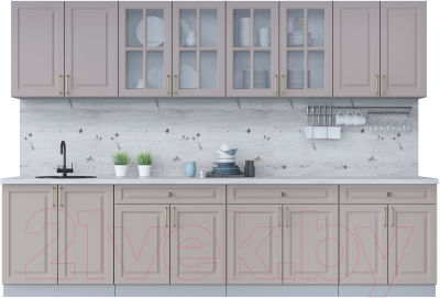 Готовая кухня Интерлиния Мила Шато 3.1А - фото