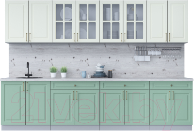 Готовая кухня Интерлиния Мила Шато 3.1А - фото