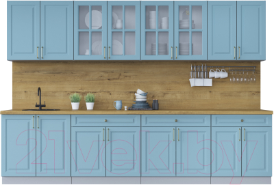 Готовая кухня Интерлиния Мила Шато 3.1А - фото