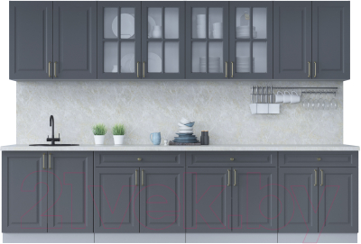 Готовая кухня Интерлиния Мила Шато 3.1А - фото