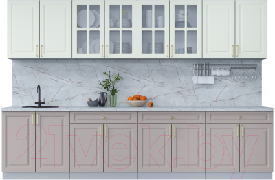 Готовая кухня Интерлиния Мила Шато 3.2А - фото