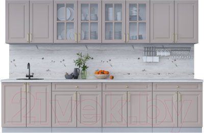 Готовая кухня Интерлиния Мила Шато 3.2А - фото