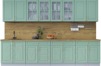 Готовая кухня Интерлиния Мила Шато 3.2А - фото