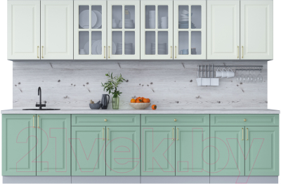 Готовая кухня Интерлиния Мила Шато 3.2А - фото