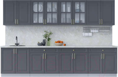 Готовая кухня Интерлиния Мила Шато 3.2А - фото
