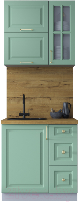 Готовая кухня Интерлиния Мила Шато 0.8Б - фото