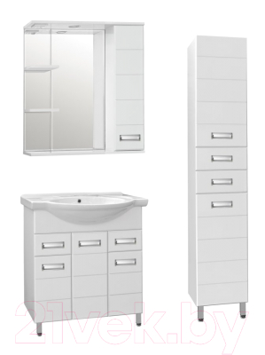 Шкаф с зеркалом для ванной Style Line Ирис 70 (с подсветкой)