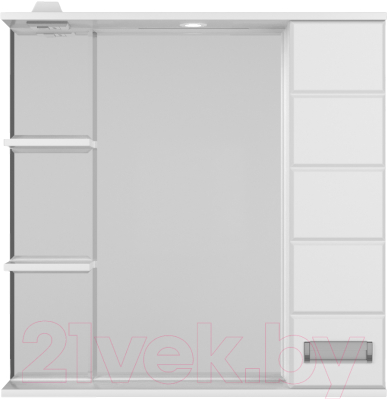 Шкаф с зеркалом для ванной Style Line Ирис 80 (с подсветкой) - фото