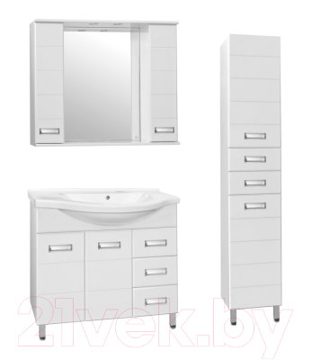 Шкаф с зеркалом для ванной Style Line Ирис 100 (с подсветкой)