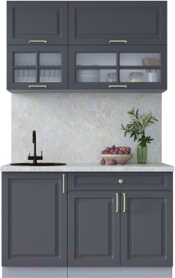 Готовая кухня Интерлиния Мила Шато 1.3Б - фото