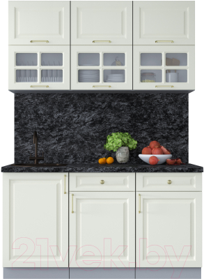 Готовая кухня Интерлиния Мила Шато 1.5Б - фото