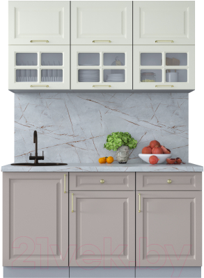 Готовая кухня Интерлиния Мила Шато 1.5Б - фото
