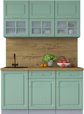 Готовая кухня Интерлиния Мила Шато 1.5Б - фото