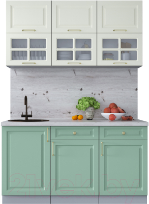 Готовая кухня Интерлиния Мила Шато 1.5Б - фото